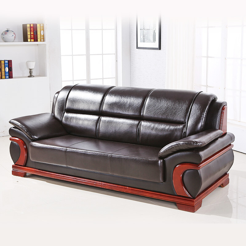 世纪柏源上海办公家具/办公室沙发简约商务休闲办公沙发茶几组合 3+1西皮现货