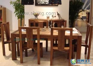 供应上海 品牌 现代简约 实木家具 榆木 餐桌 餐椅 组合_家居家具_世界工厂网中国产品信息库